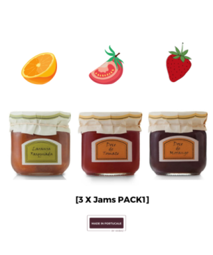 Pack Fruit Jams 3 X 230Grs Strawberry+Orange+Tomato